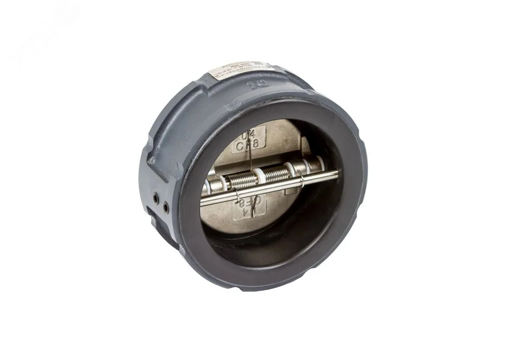 Затвор обратный - ЗОД PN16 DN200, межфланцевый, двустворчатый, корпус GGG40, EPDM