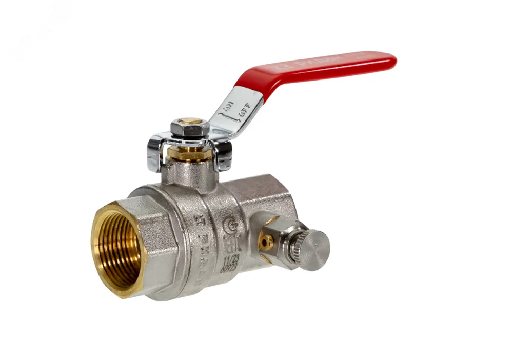 Кран шаровой BVR-DR ГОСТ59553-2021 PN40 DN25 ВВ и спускным элементом