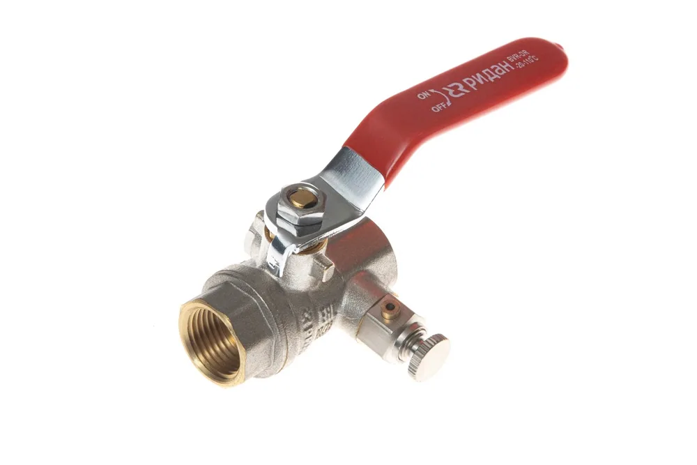 Кран шаровой BVR-DR со спускным элементом PN40 DN 20 Т от -20С +110 град. латунь CW602N
