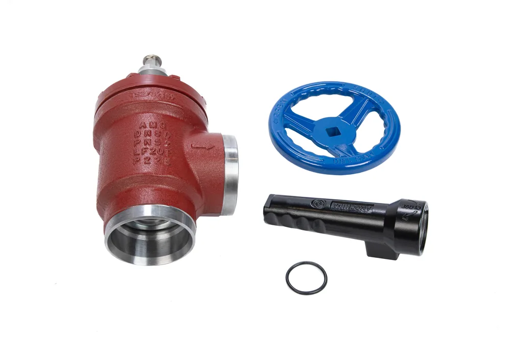 Клапан запорный угловой SVA 80 D ANG PN 52